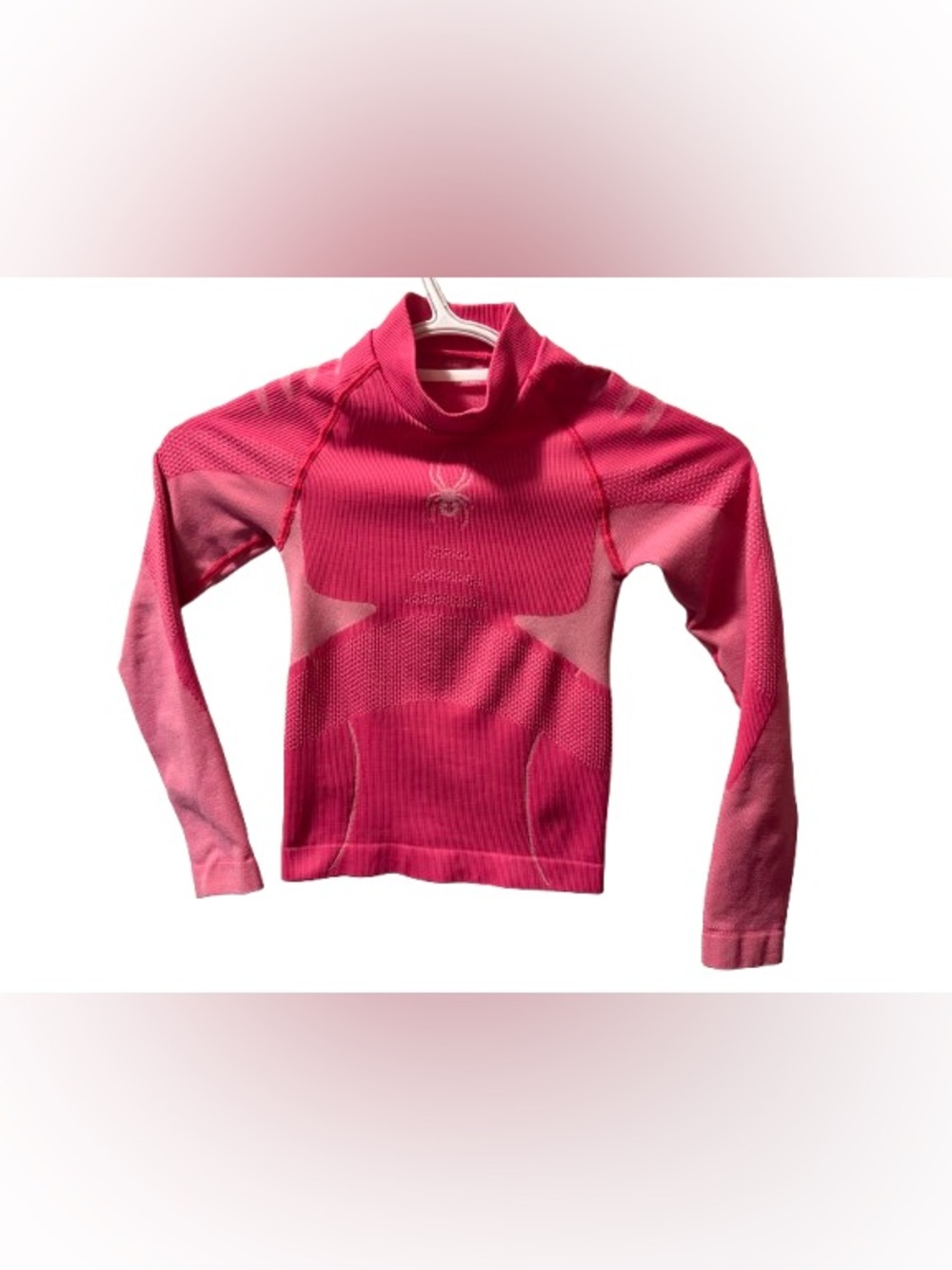 Spyder Hot Pink Seamless Compression Base Layer Mock Neck Top